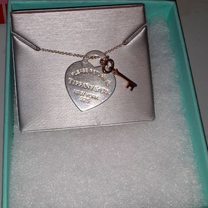 Tiffany & Company Heart and Key Necklace on 16 inc